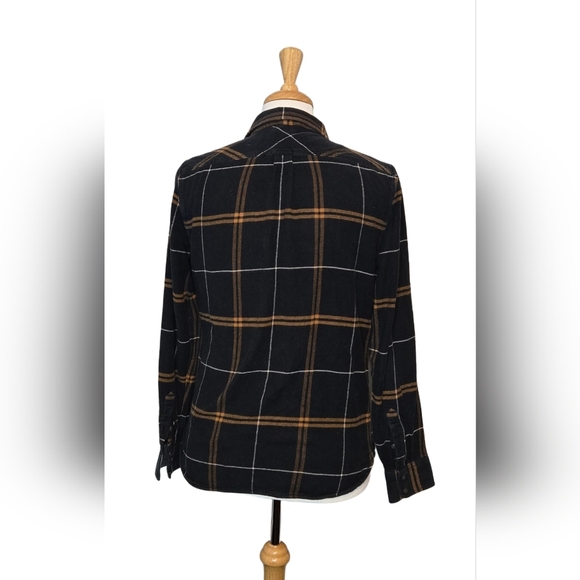 Vans Men’s Plaid Flannel Shirt – Tailored Fit Black Brown Check Button-Up Medium - Picture 2 of 8